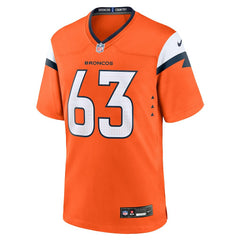 NFL Alex Palczewski Denver Broncos Team Game Jersey - Orange