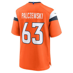 NFL Alex Palczewski Denver Broncos Team Game Jersey - Orange