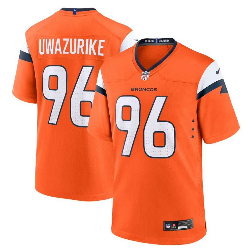 NFL Eyioma Uwazurike Denver Broncos Team Game Jersey - Orange