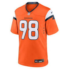 NFL John Franklin-Myers Denver Broncos Team Game Jersey - Orange