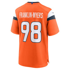 NFL John Franklin-Myers Denver Broncos Team Game Jersey - Orange