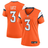 NFL Wil Lutz Denver Broncos Women's Team Game Jersey - Orange