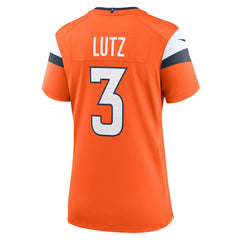 NFL Wil Lutz Denver Broncos Women's Team Game Jersey - Orange