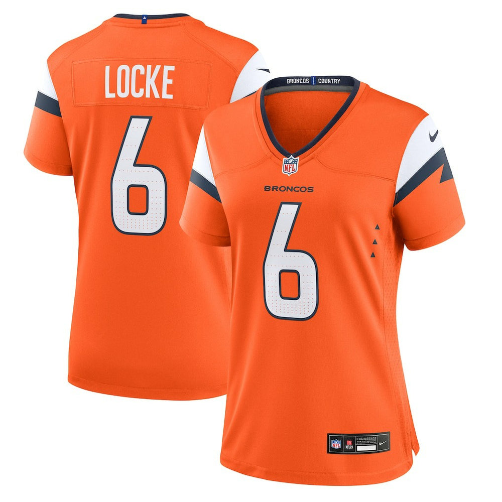 NFL P.J. Locke Denver Broncos Women's Team Game Jersey - Orange