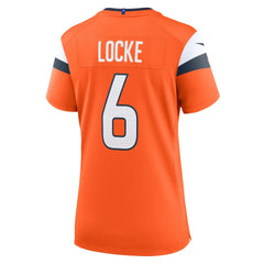 NFL P.J. Locke Denver Broncos Women's Team Game Jersey - Orange
