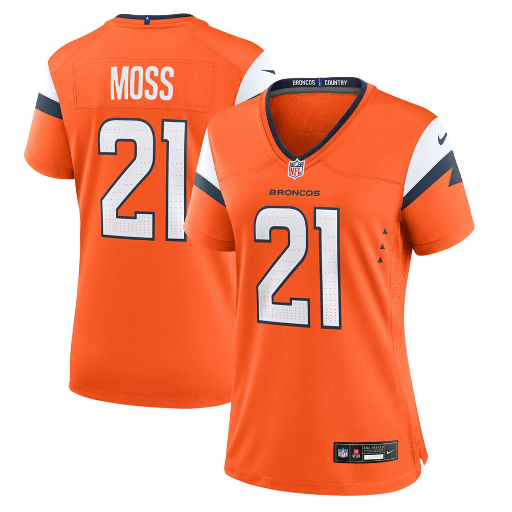 NFL Riley Moss Denver Broncos Women's Team Game Jersey - Orange