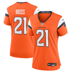 NFL Riley Moss Denver Broncos Women's Team Game Jersey - Orange
