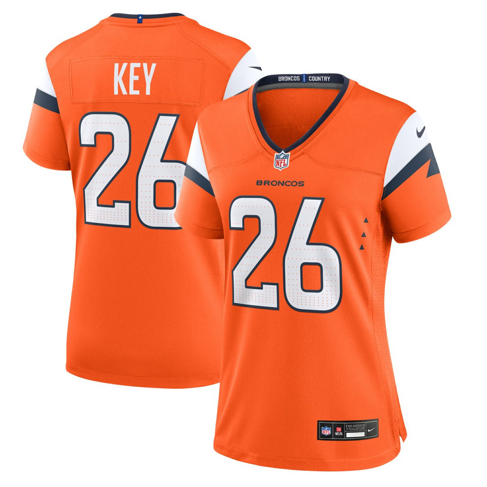 NFL Devon Key Denver Broncos Women's Team Game Jersey - Orange