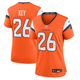 NFL Devon Key Denver Broncos Women's Team Game Jersey - Orange
