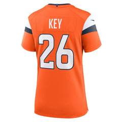 NFL Devon Key Denver Broncos Women's Team Game Jersey - Orange