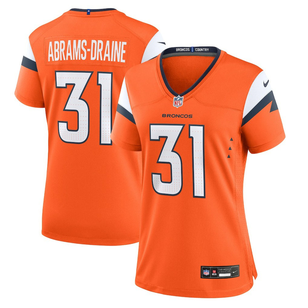 NFL Kris Abrams-Draine Denver Broncos Women's Team Game Jersey - Orange