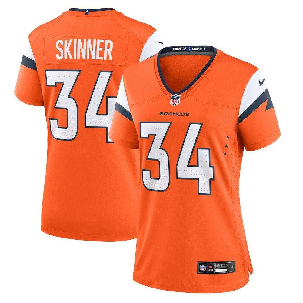 NFL JL Skinner Denver Broncos Women's Team Game Jersey - Orange