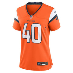 NFL Justin Strnad Denver Broncos Women's Team Game Jersey - Orange