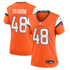 NFL Mitchell Fraboni Denver Broncos Women's Team Game Jersey - Orange
