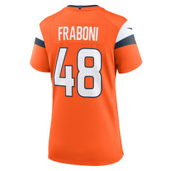 NFL Mitchell Fraboni Denver Broncos Women's Team Game Jersey - Orange