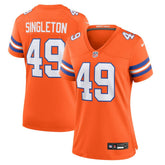 Alex Singleton Denver Broncos Women's Alternate Game Jersey Orange