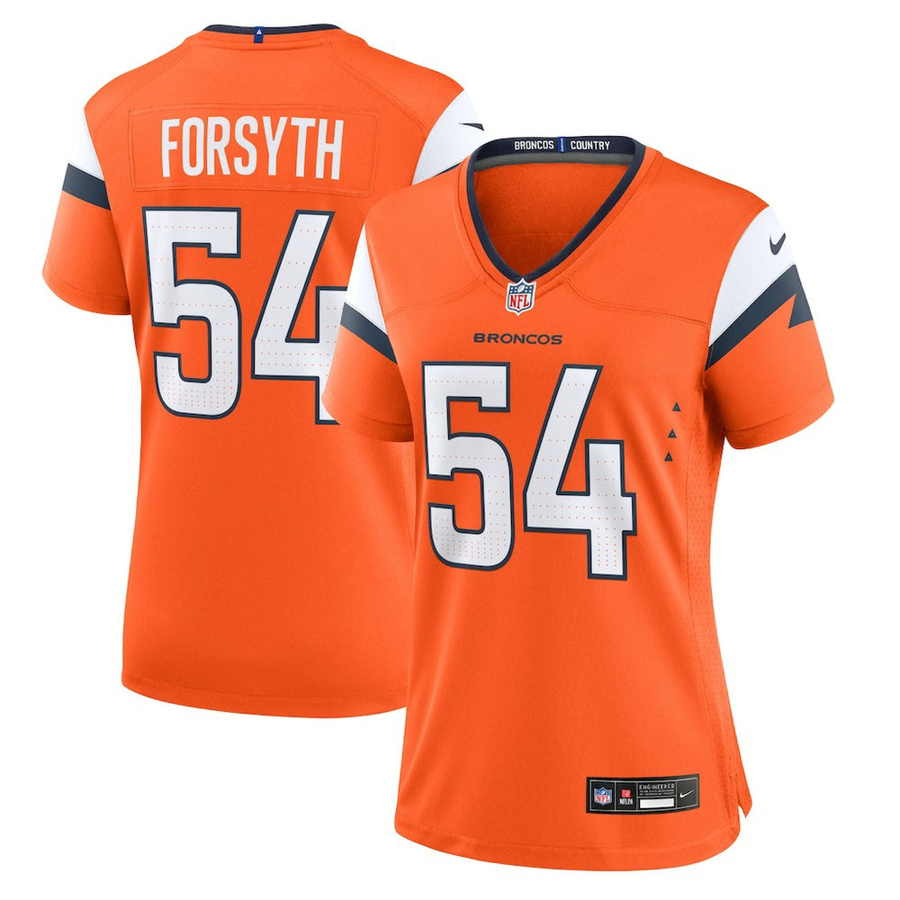 NFL Alex Forsyth Denver Broncos Women's Team Game Jersey - Orange