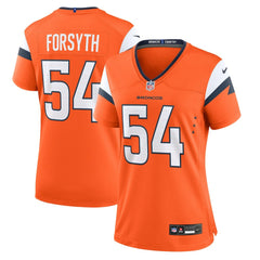 NFL Alex Forsyth Denver Broncos Women's Team Game Jersey - Orange