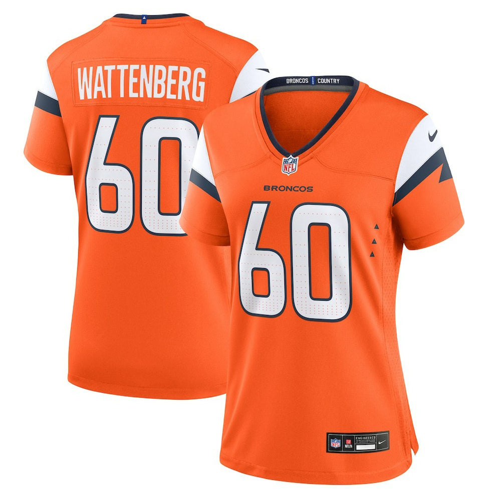 NFL Luke Wattenberg Denver Broncos Women's Team Game Jersey - Orange