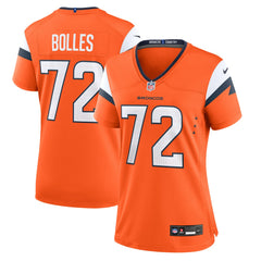 NFL Garett Bolles Denver Broncos Women's Team Game Jersey - Orange