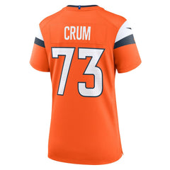 NFL Frank Crum Denver Broncos Women's Team Game Jersey - Orange