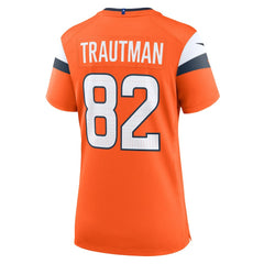 NFL Adam Trautman Denver Broncos Women's Team Game Jersey - Orange
