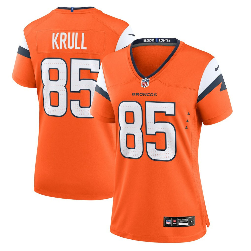 NFL Lucas Krull Denver Broncos Women's Team Game Jersey - Orange