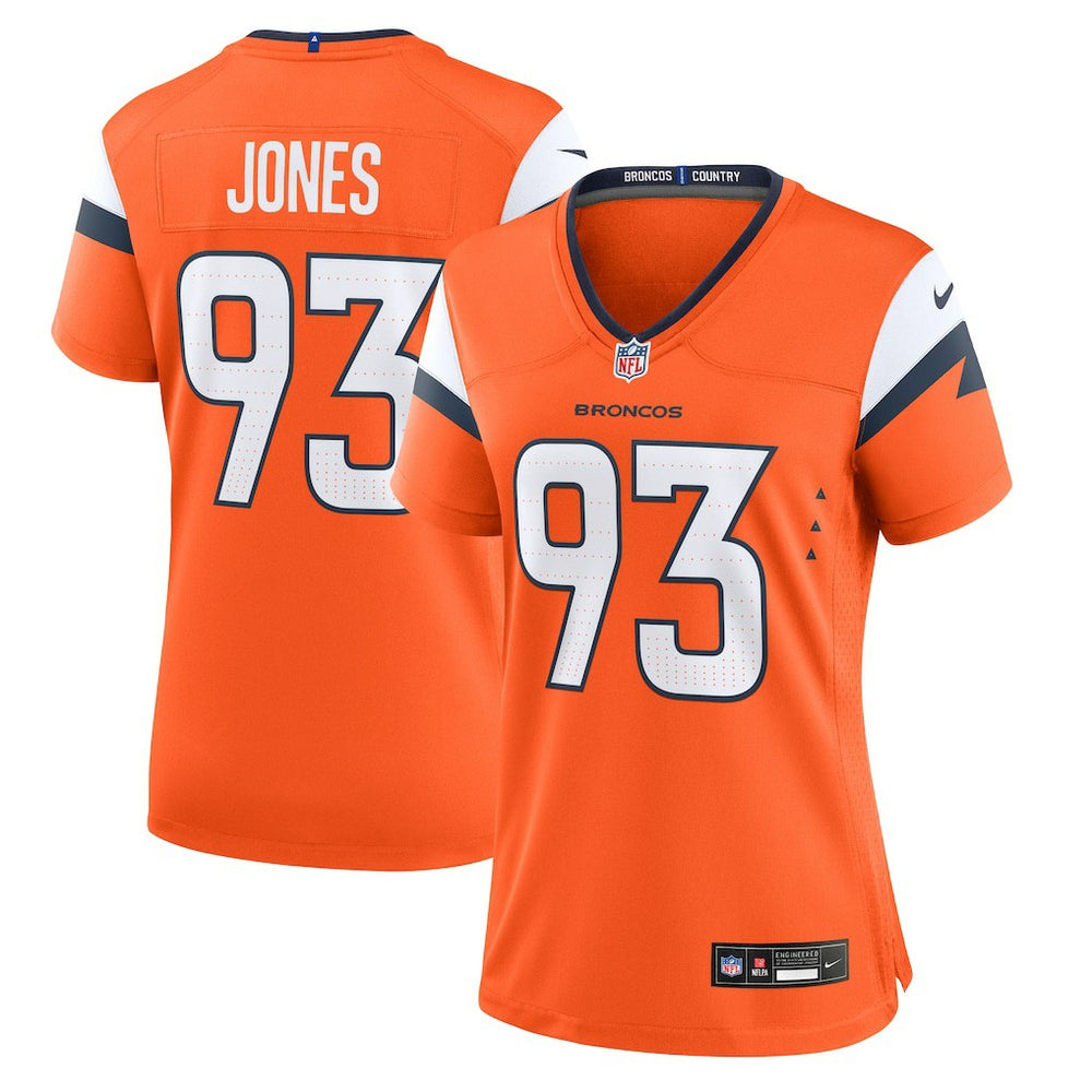 NFL D.J. Jones Denver Broncos Women's Team Game Jersey - Orange