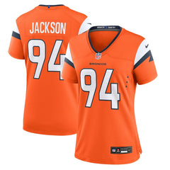 NFL Jordan Jackson Denver Broncos Women's Team Game Jersey - Orange
