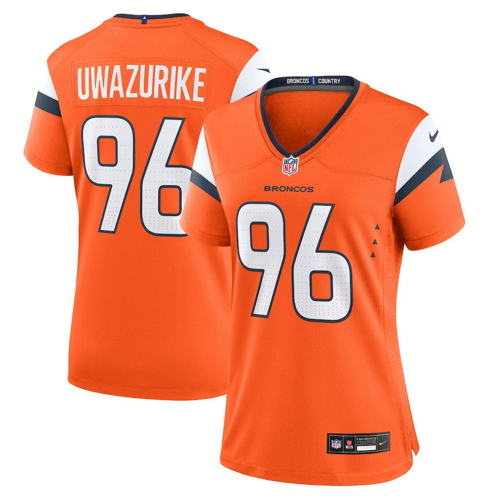 NFL Eyioma Uwazurike Denver Broncos Women's Team Game Jersey - Orange