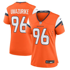 NFL Eyioma Uwazurike Denver Broncos Women's Team Game Jersey - Orange