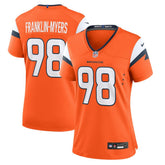 NFL John Franklin-Myers Denver Broncos Women's Team Game Jersey - Orange