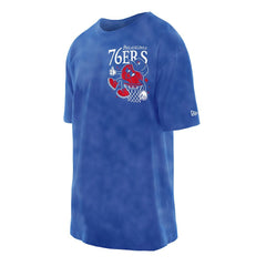 Philadelphia 76ers Old School Sport Enzyme Wash Oversized T-Shirt Royal