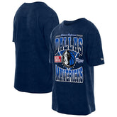 Dallas Mavericks Boxy Old School Sport Vintage Wash T-Shirt Navy