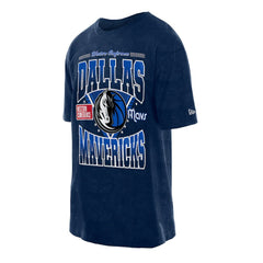 Dallas Mavericks Boxy Old School Sport Vintage Wash T-Shirt Navy