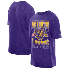 Los Angeles Lakers Old School Sport Vintage Wash T-Shirt Purple