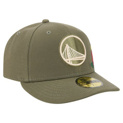 Golden State Warriors Tonal Florals 59FIFTY Fitted Hat Olive