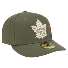 NHL Toronto Maple Leafs New Era Tonal Florals 59FIFTY Fitted Hat - Olive