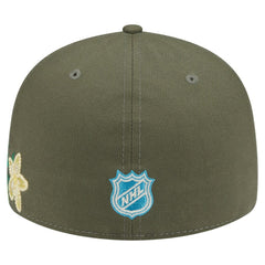 NHL Toronto Maple Leafs New Era Tonal Florals 59FIFTY Fitted Hat - Olive