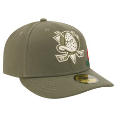 NHL Anaheim Ducks New Era Tonal Florals 59FIFTY Fitted Hat - Olive