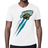 Jacksonville Jaguars Starter Retro Team Logo Color Scratch T-Shirt White