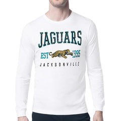 Jacksonville Jaguars Starter Retro Team Logo Long Sleeve T-Shirt White