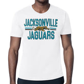 Jacksonville Jaguars Starter Mesh Look Retro Team Logo T-Shirt White