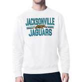 Jacksonville Jaguars Starter Mesh Look Retro Team Logo Pullover Sweatshirt White