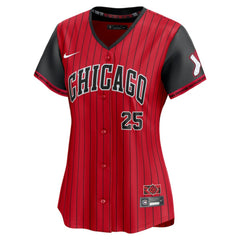 MLB Andrew Vaughn Chicago White Sox Nike Women's 2025 City Connect Limited Player Jersey - Red/Black