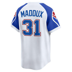 MLB Greg Maddux Atlanta Braves Nike Throwback Cooperstown Collection Limited Jersey - White