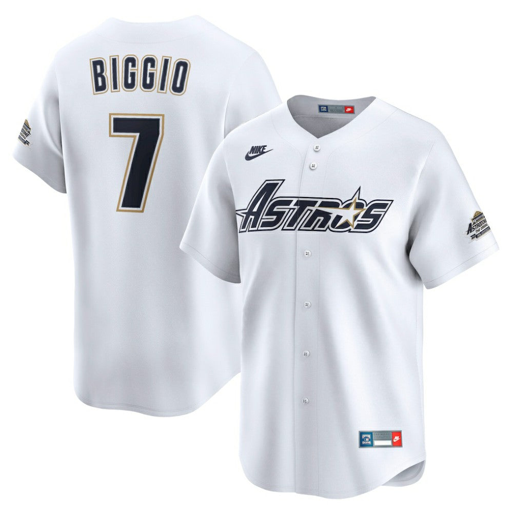 MLB Craig Biggio Houston Astros Nike Throwback Cooperstown Collection Limited Jersey - White