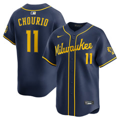 MLB Jackson Chourio Milwaukee Brewers Nike Alternate 2 Limited Jersey - Navy