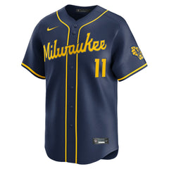 MLB Jackson Chourio Milwaukee Brewers Nike Alternate 2 Limited Jersey - Navy