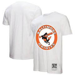 Baltimore Orioles Mitchell & Ness Cooperstown Collection Logo T-Shirt - White T-shirts